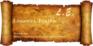 Losonczi Etelka névjegykártya